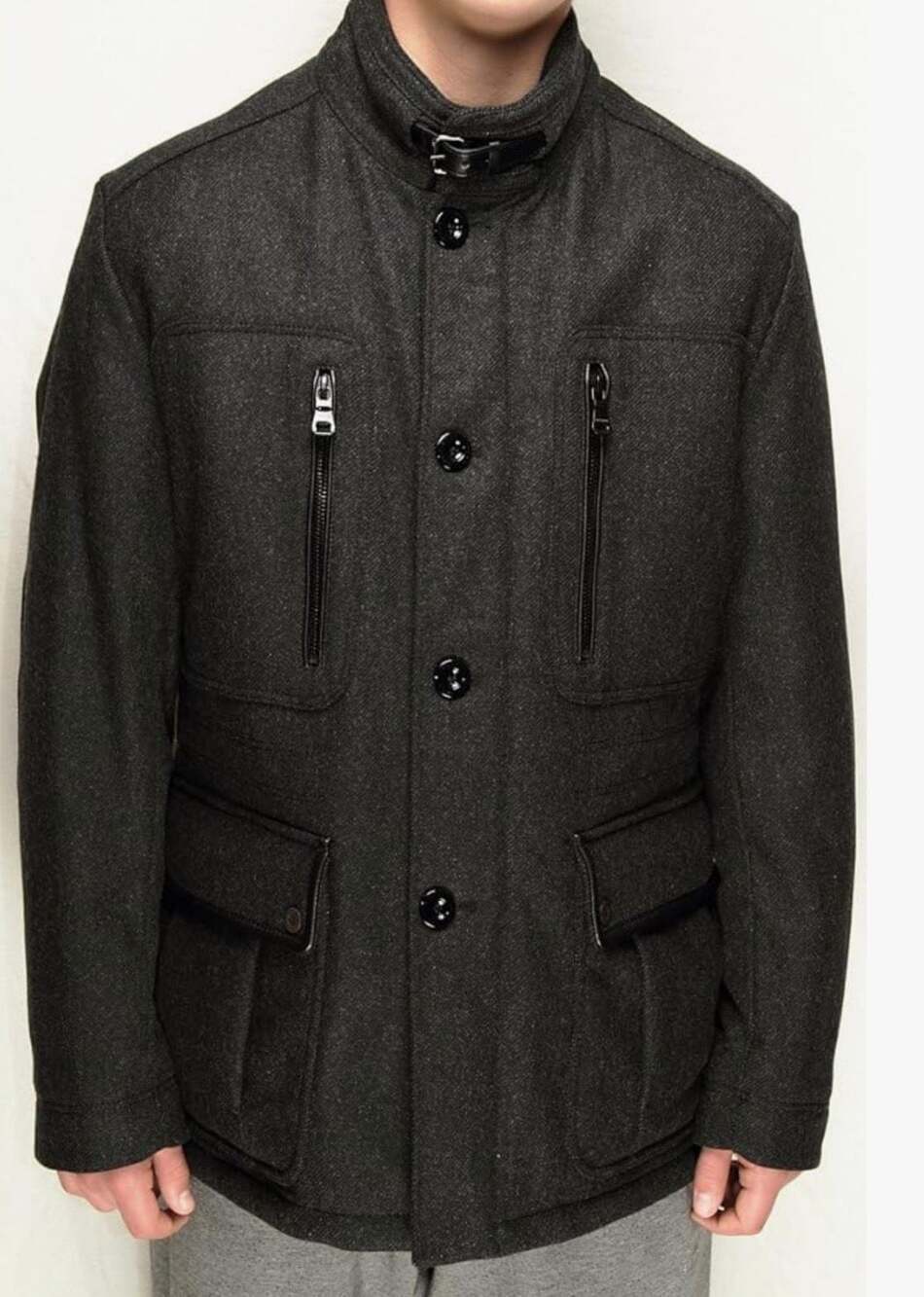 Hugo Boss Tabox Anthracite Gray Wool Blend Field Jacket - Picture 2 of 15